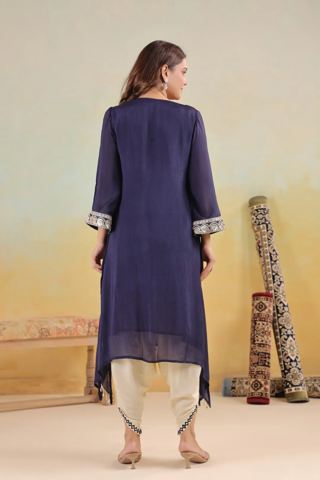 Sera Azure premium embroidery kurta pant set - Image 3