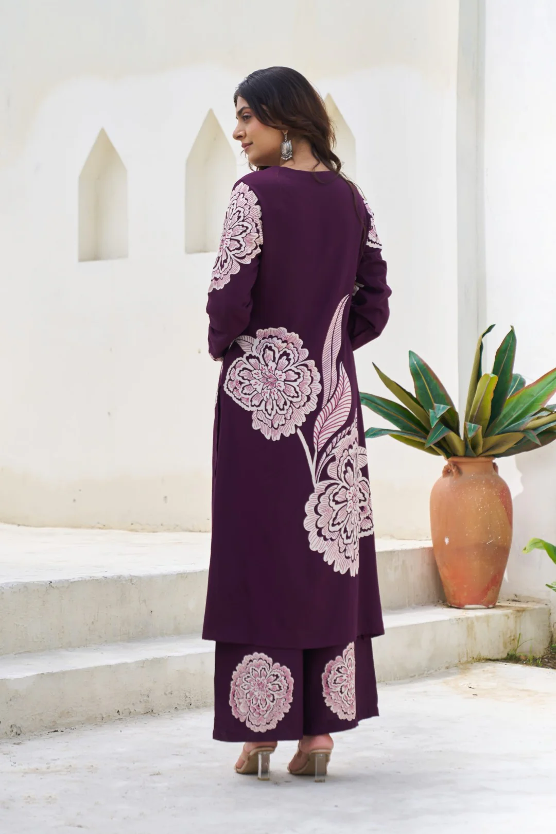Sonpal orchid printed kurta pant set - Image 3