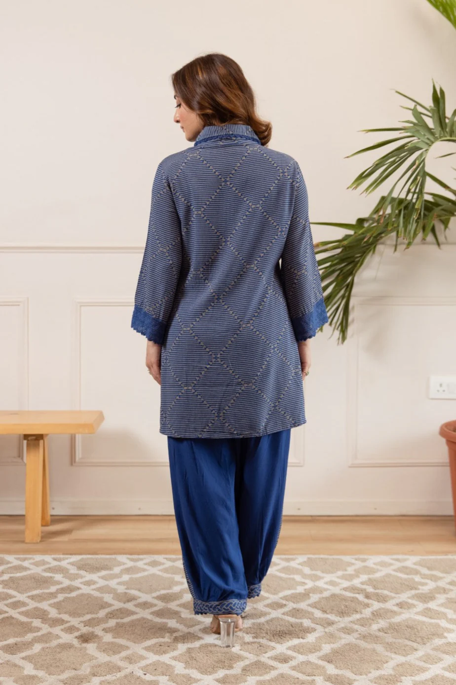 Stravi cobalt printed co-ord set - Image 3