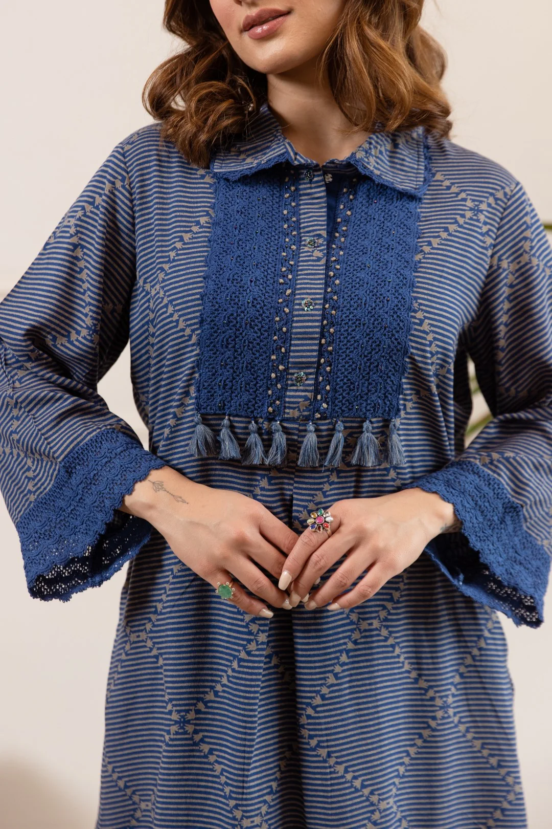 Stravi cobalt printed co-ord set - Image 5
