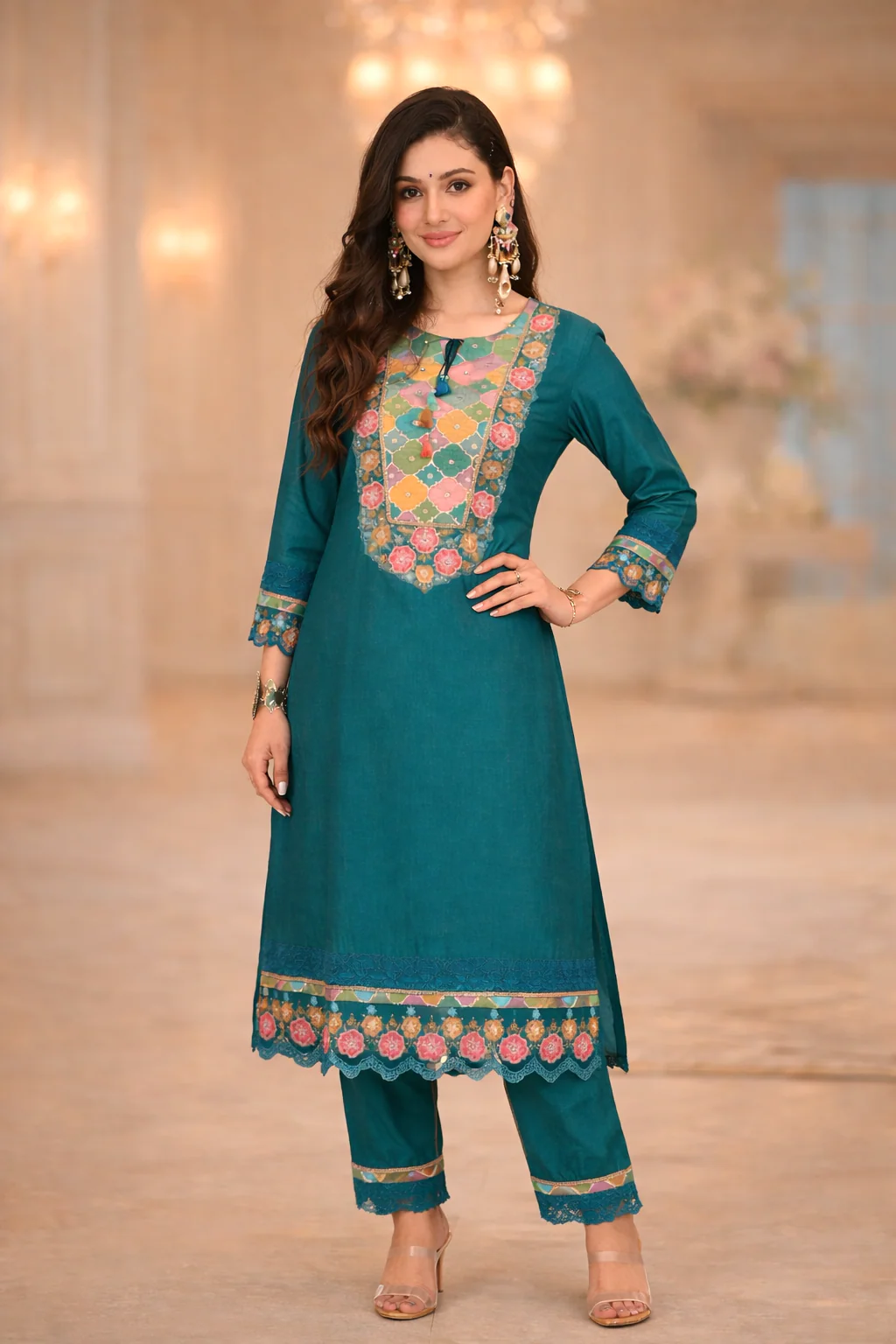 Nazia Peacock embroidery suit Set - Image 10