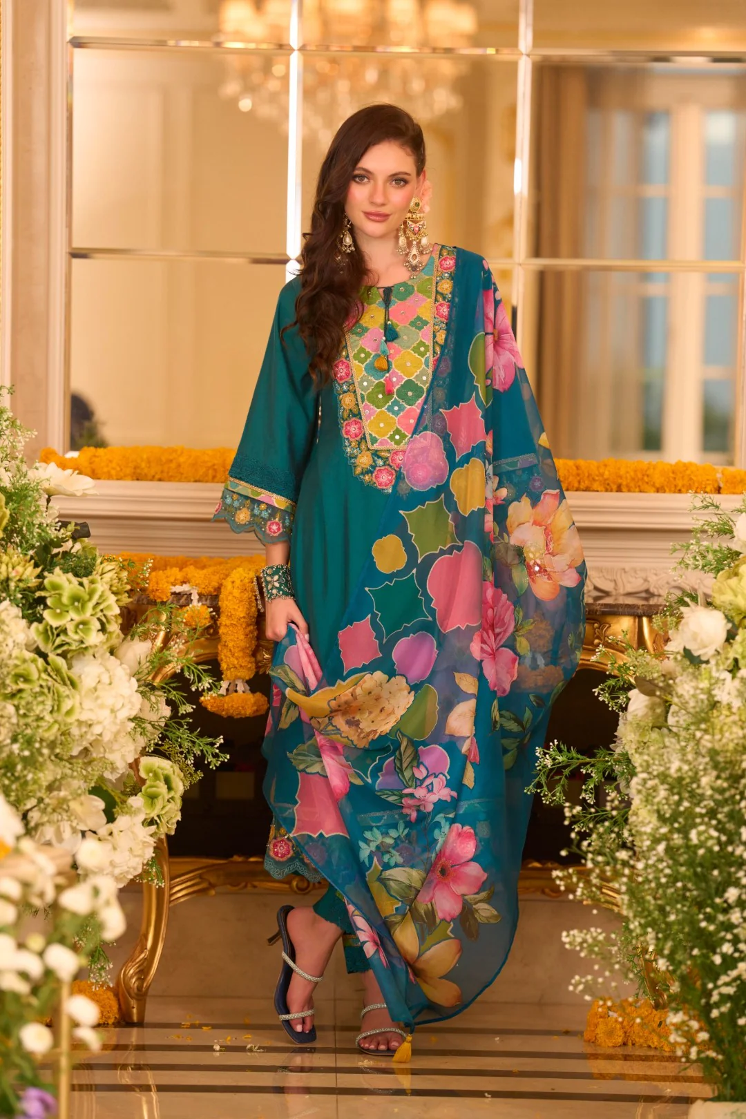 Nazia Peacock embroidery suit Set - Image 5