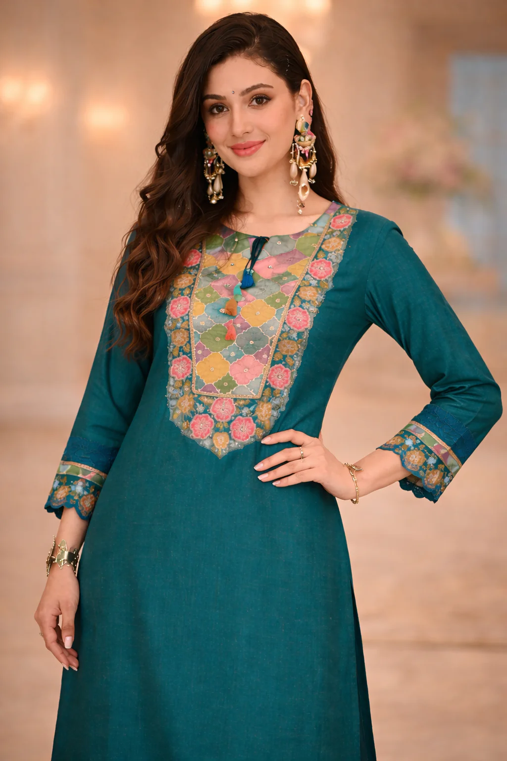 Nazia Peacock embroidery suit Set - Image 7