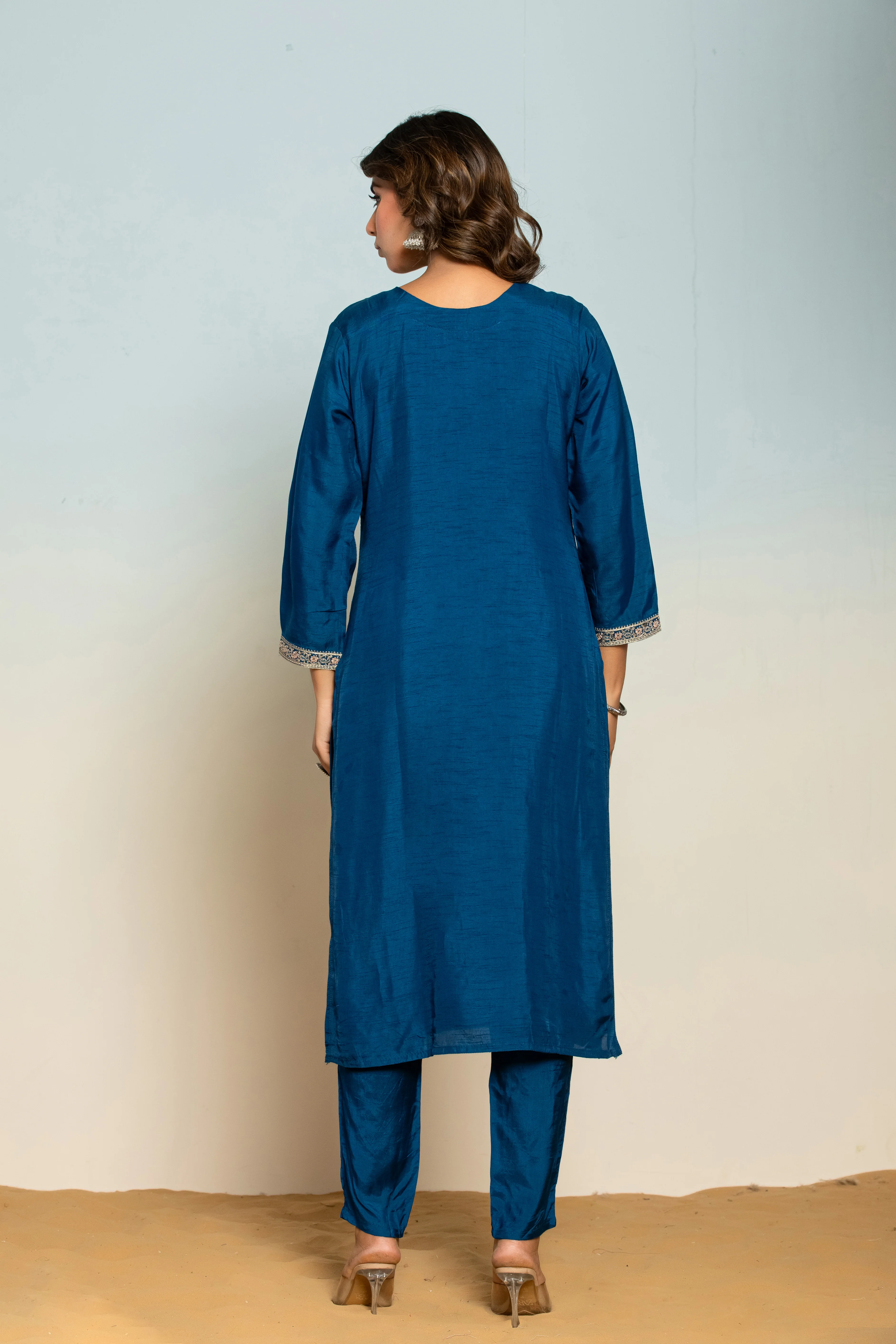 Shabri Indigo Work Suit Set - Image 3