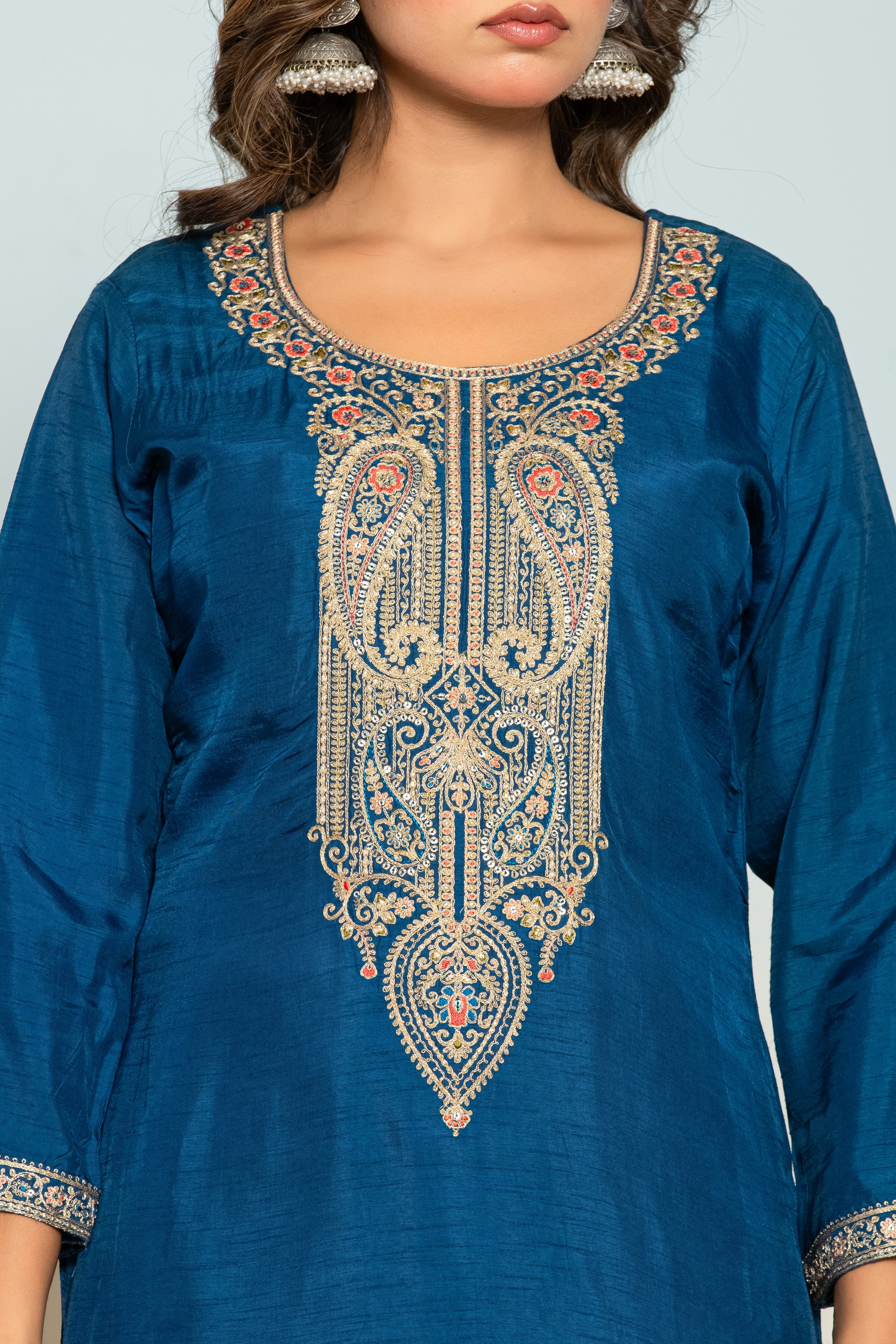 Shabri Indigo Work Suit Set - Image 4