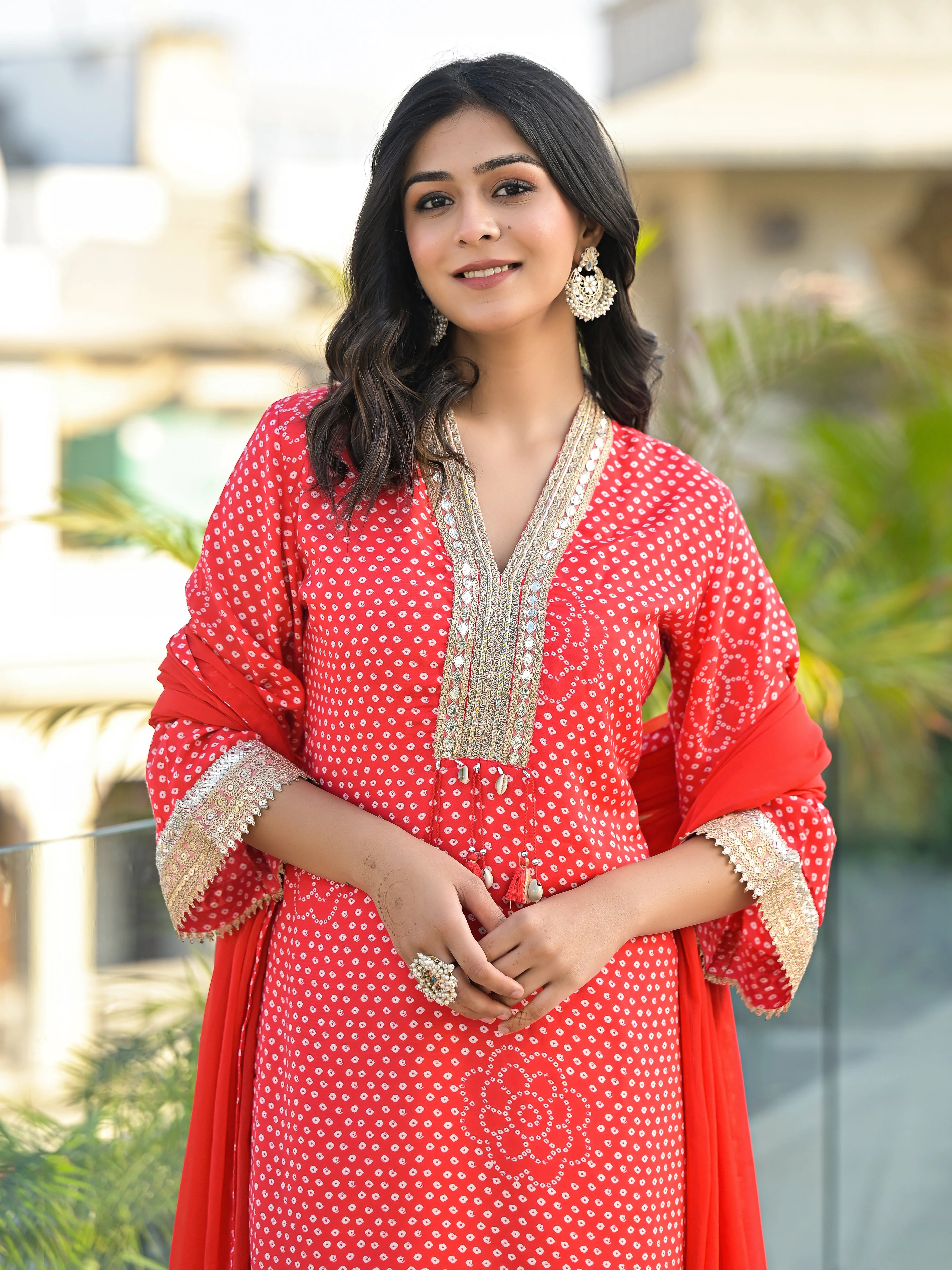Bali Scarlet Farsi Salwar Suit Set - Image 2
