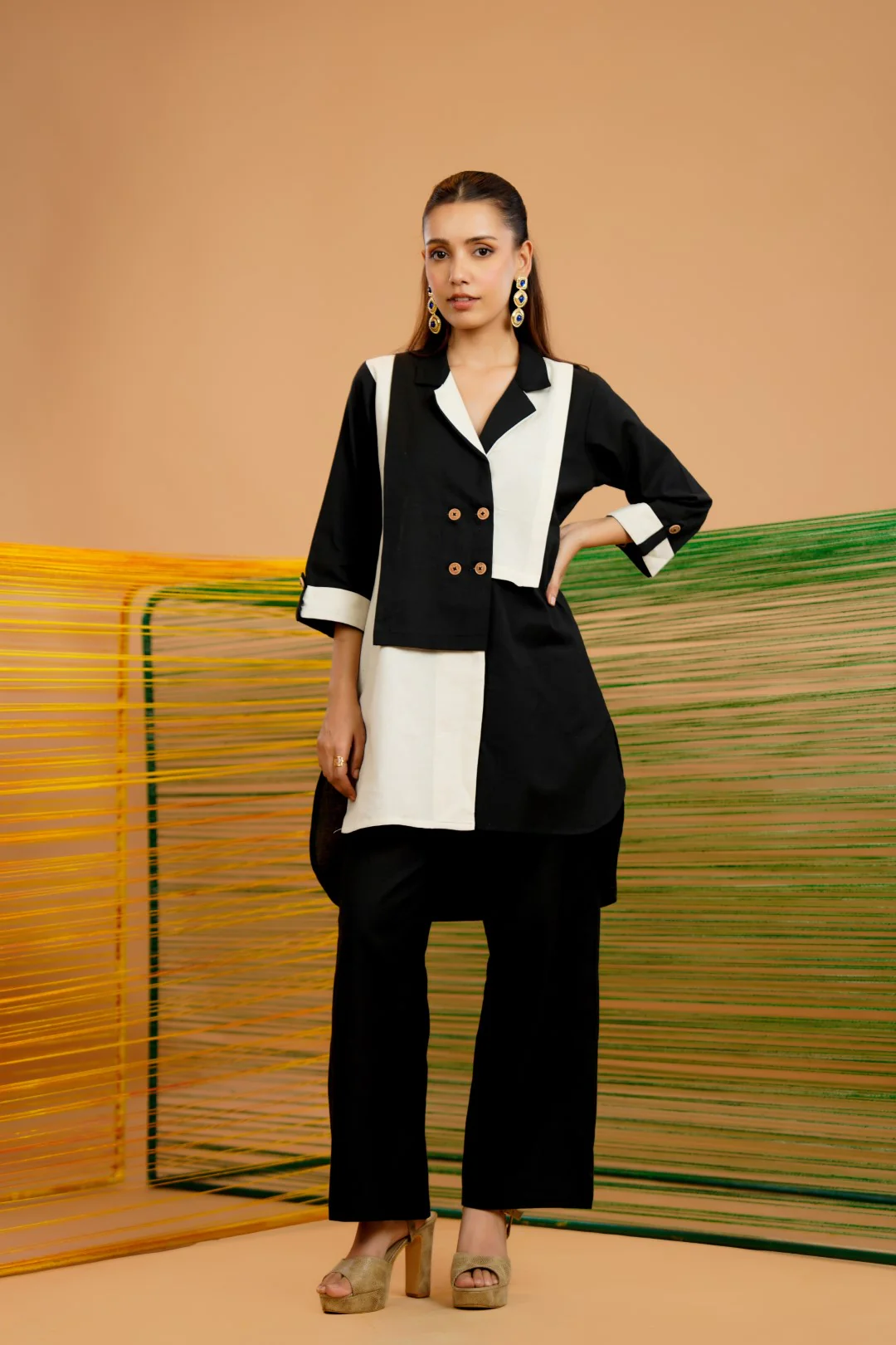 Tatva sable cotton co-ord set - Image 12