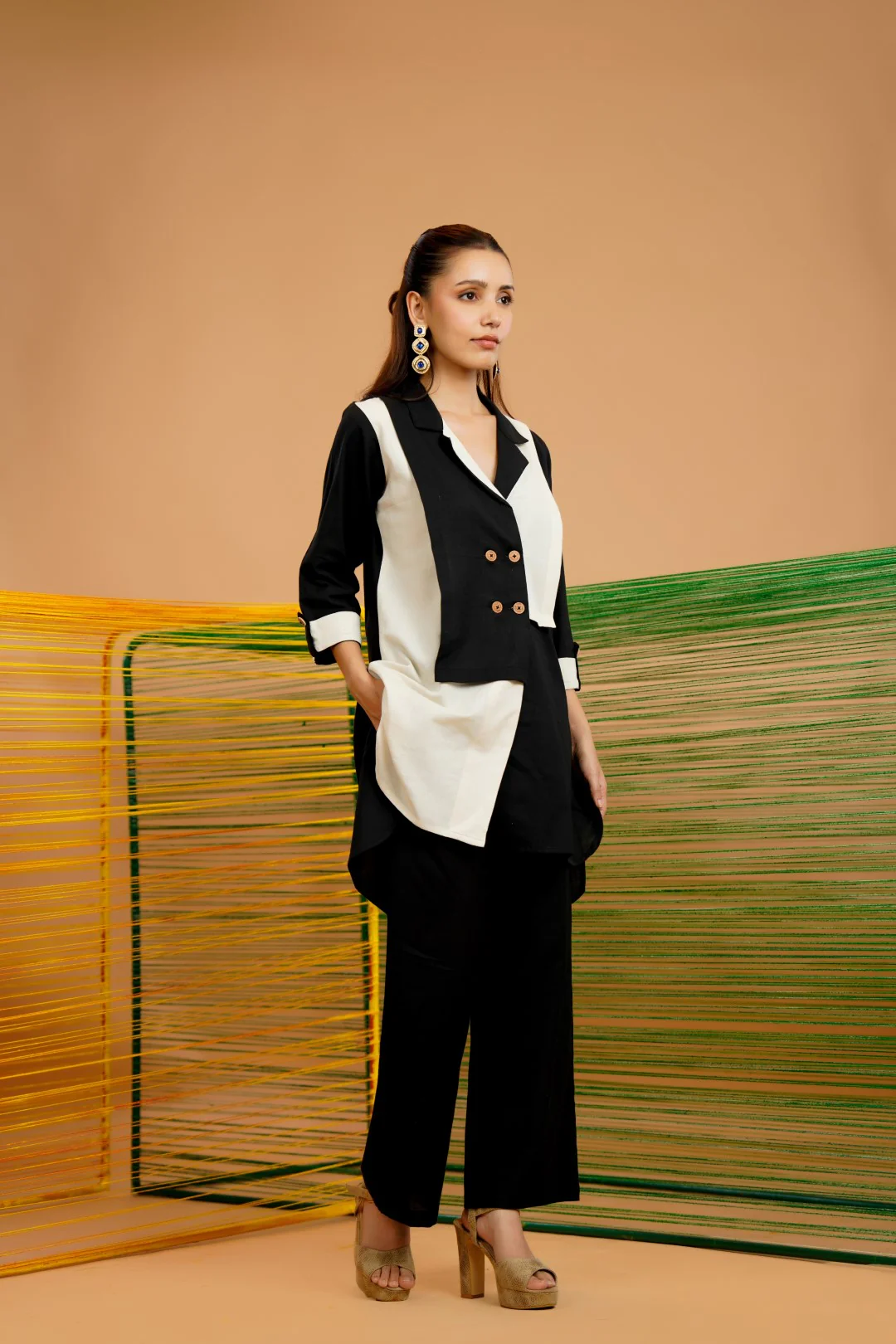 Tatva sable cotton co-ord set - Image 3