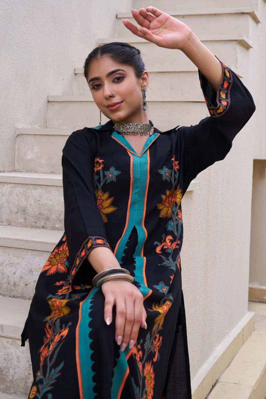 Sonpal Jade printed cotton kurta pant set - Image 2