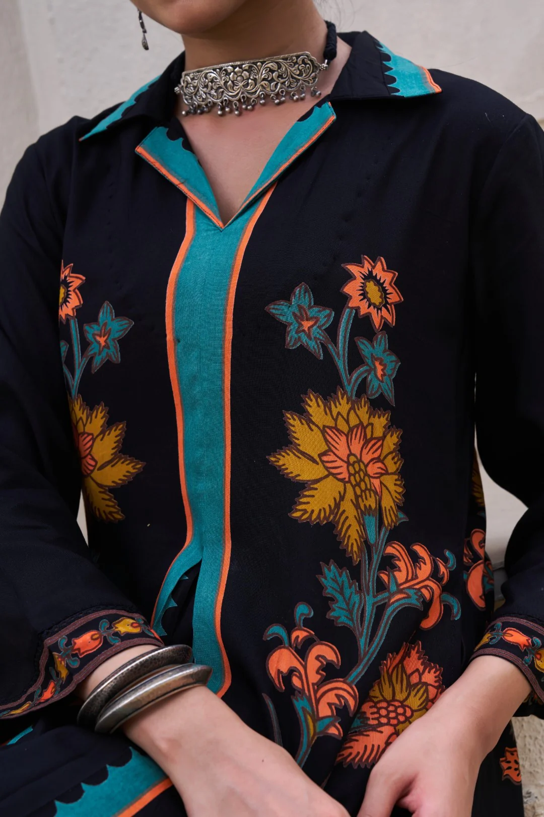 Sonpal Jade printed cotton kurta pant set - Image 4