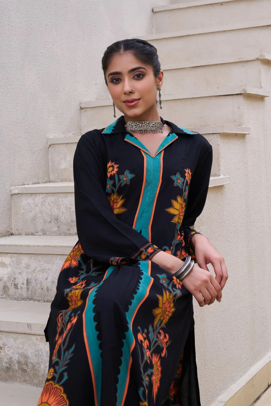 Sonpal Jade printed cotton kurta pant set - Image 5