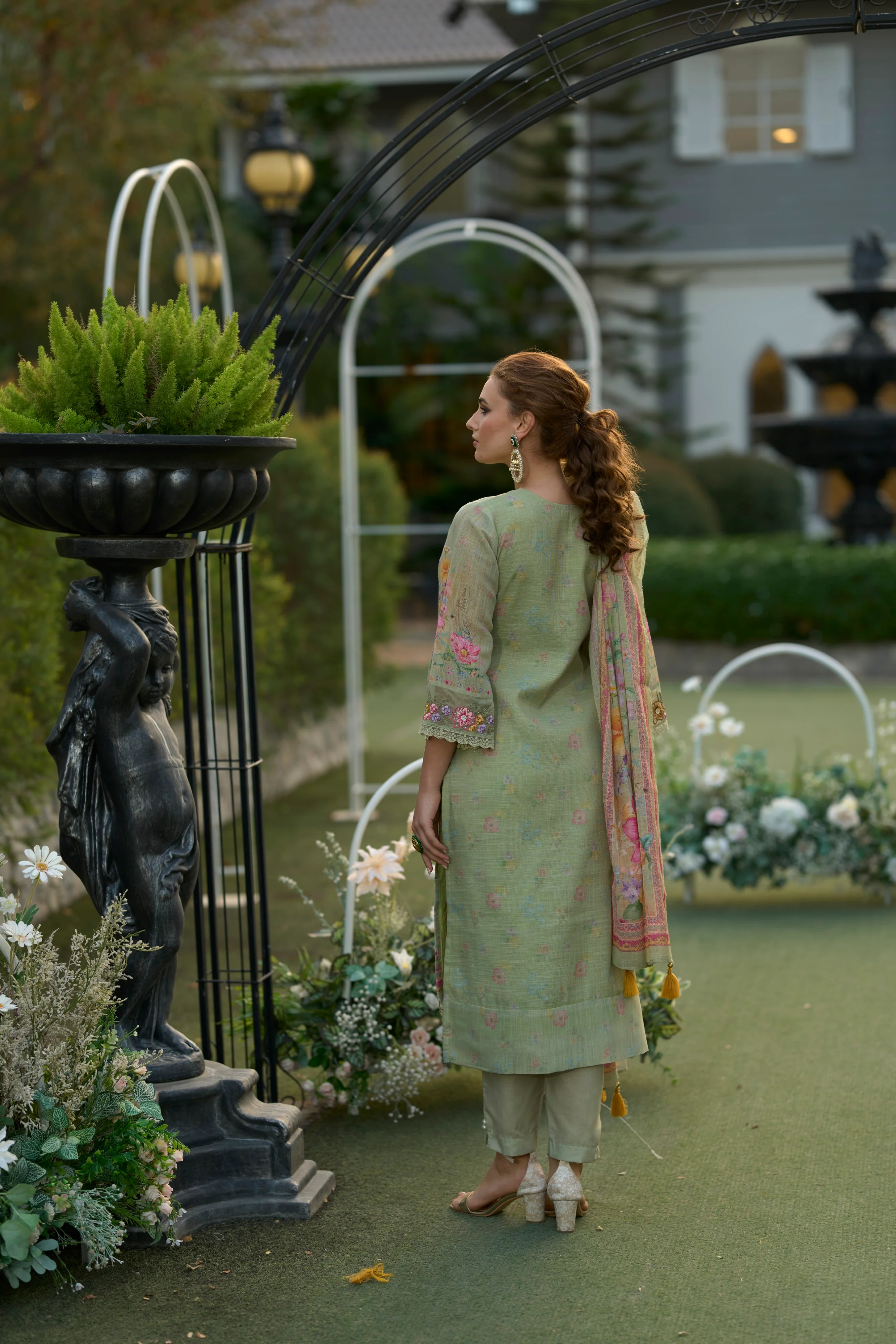 Mariam Fern embroidery Lawn Suit Set - Image 6