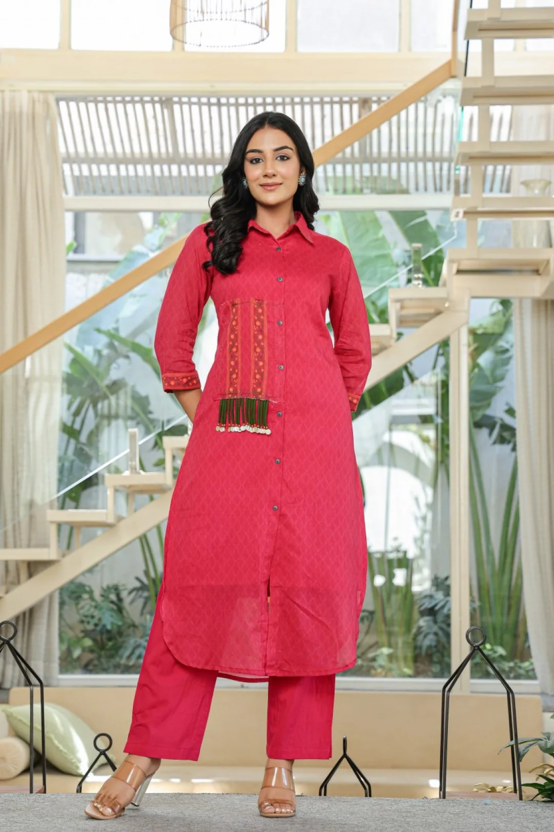 Tiara vermi cotton kurta pant set - Image 4