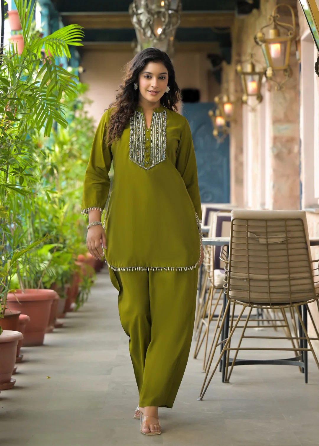 Bali Moss Work Co-ord Set - Image 4