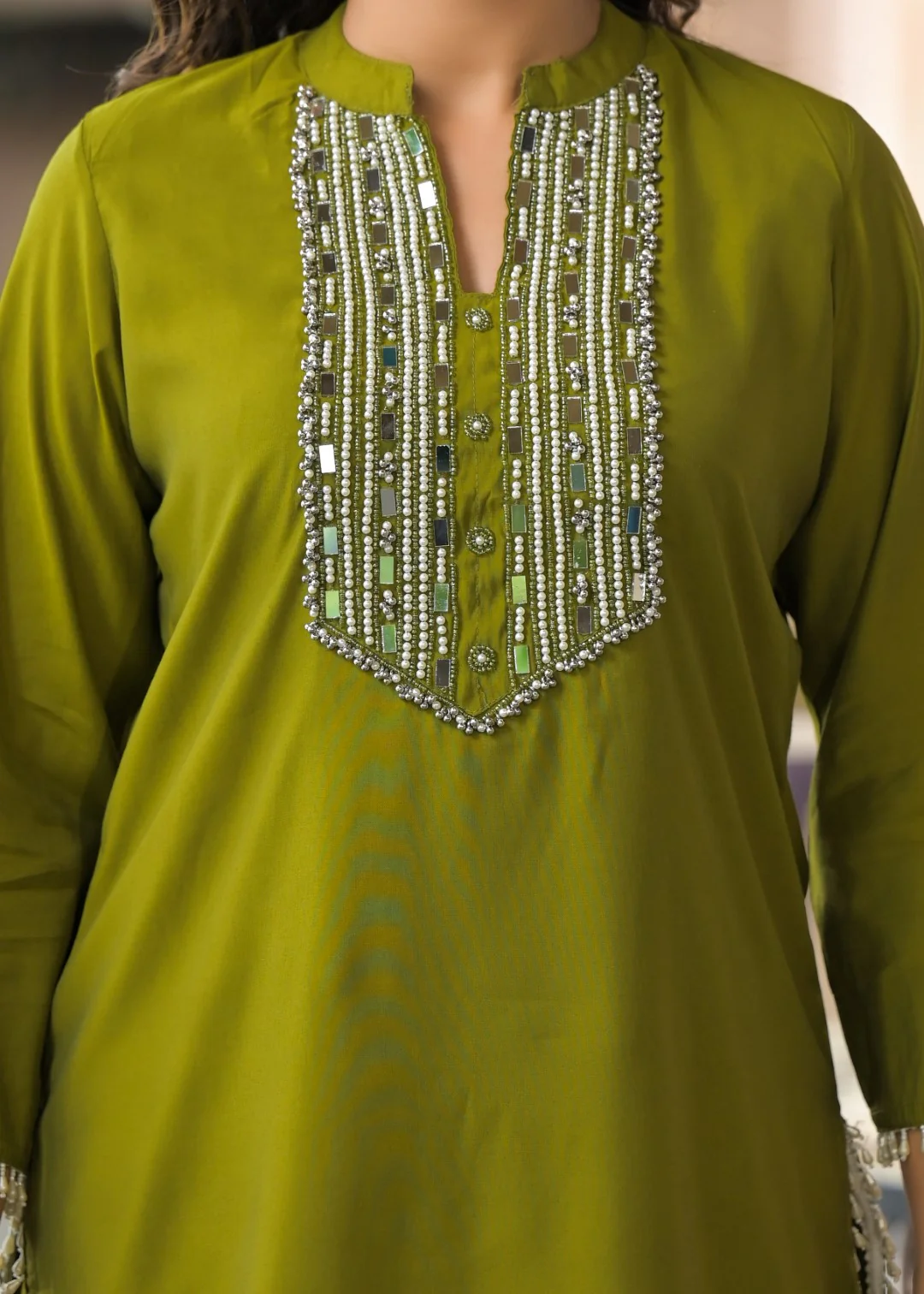 Bali Moss Work Co-ord Set - Image 5