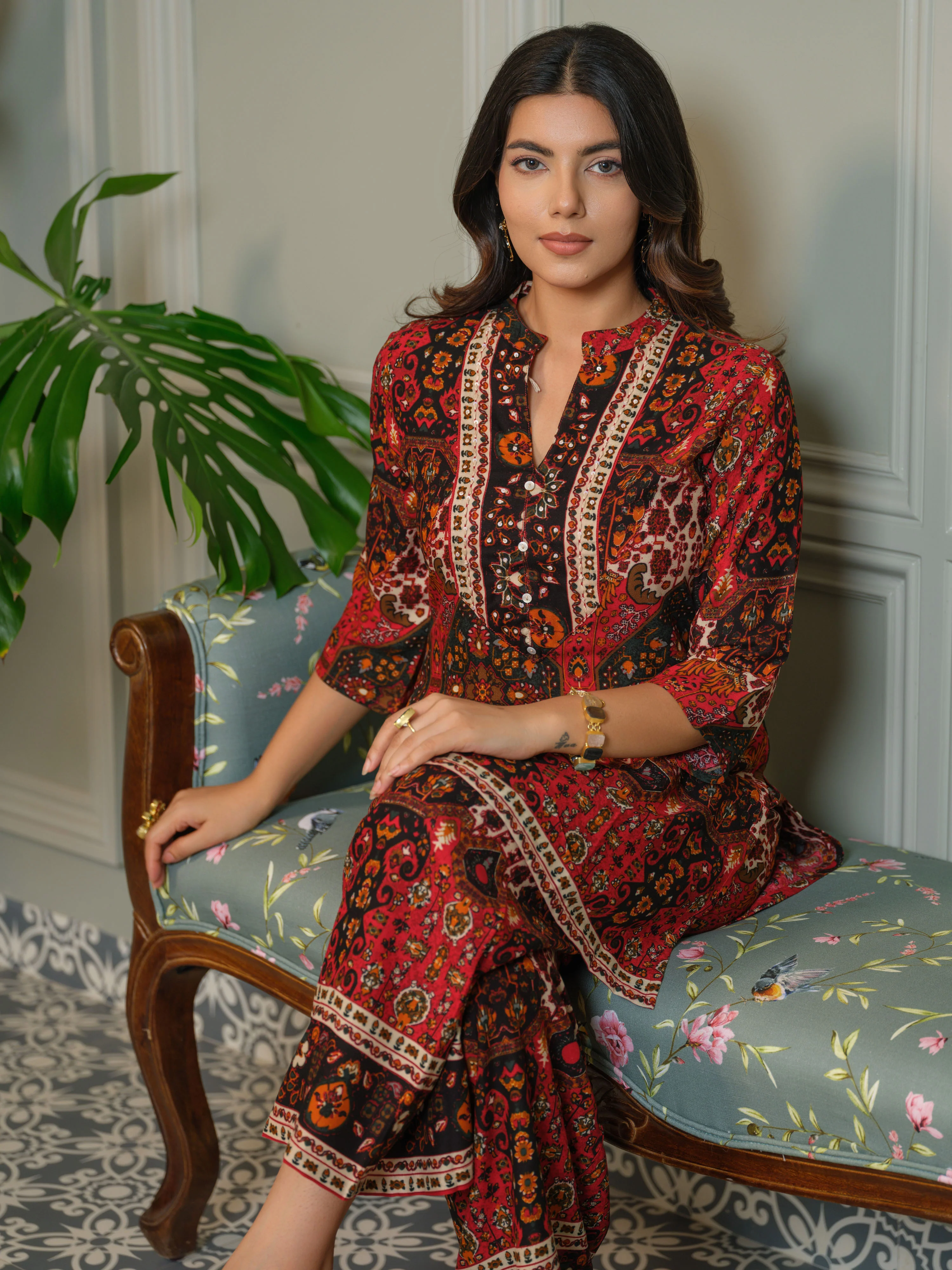 Tashvika carmen Printed Co-ord Set - Image 4