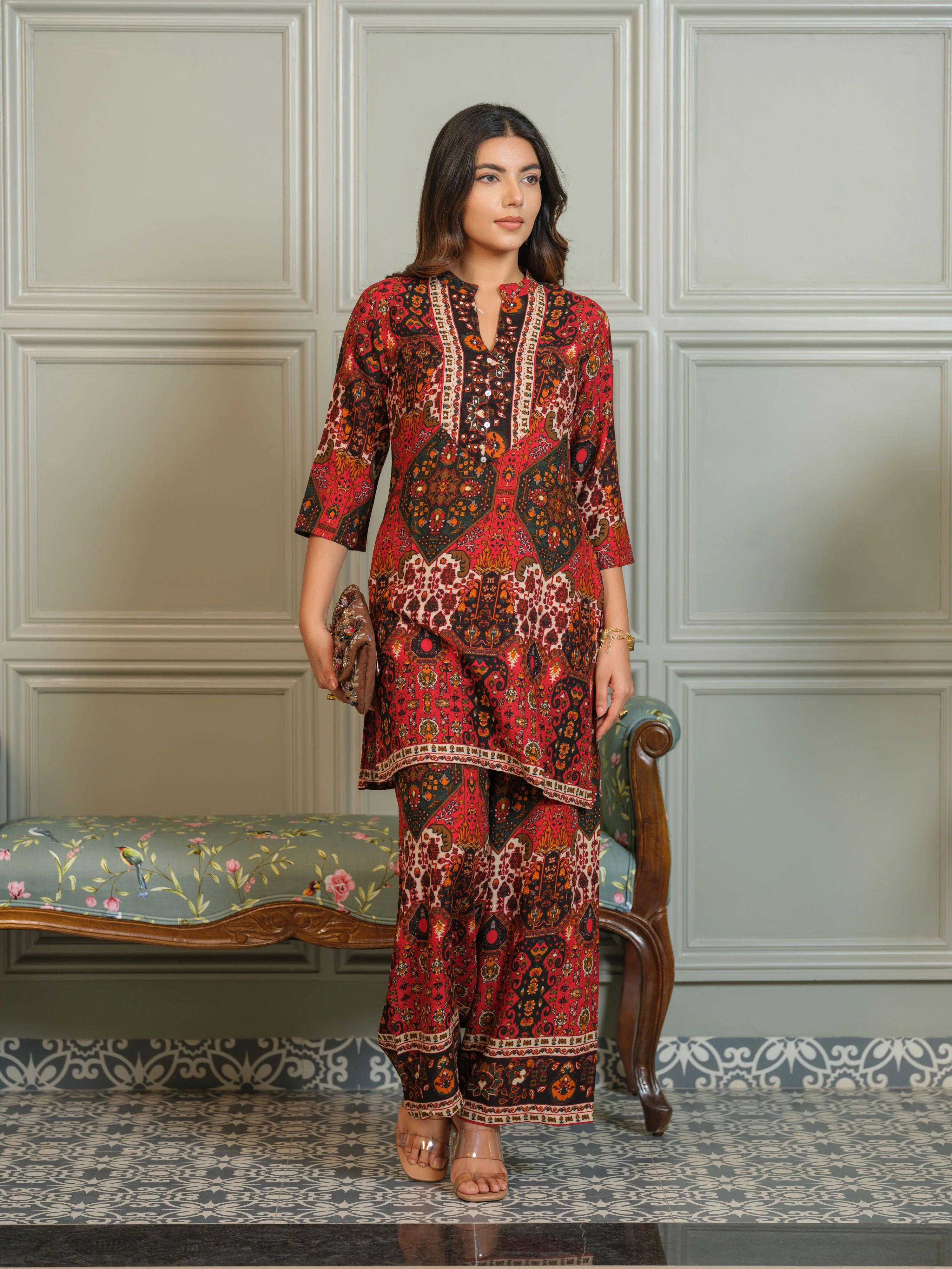 Tashvika carmen Printed Co-ord Set - Image 7
