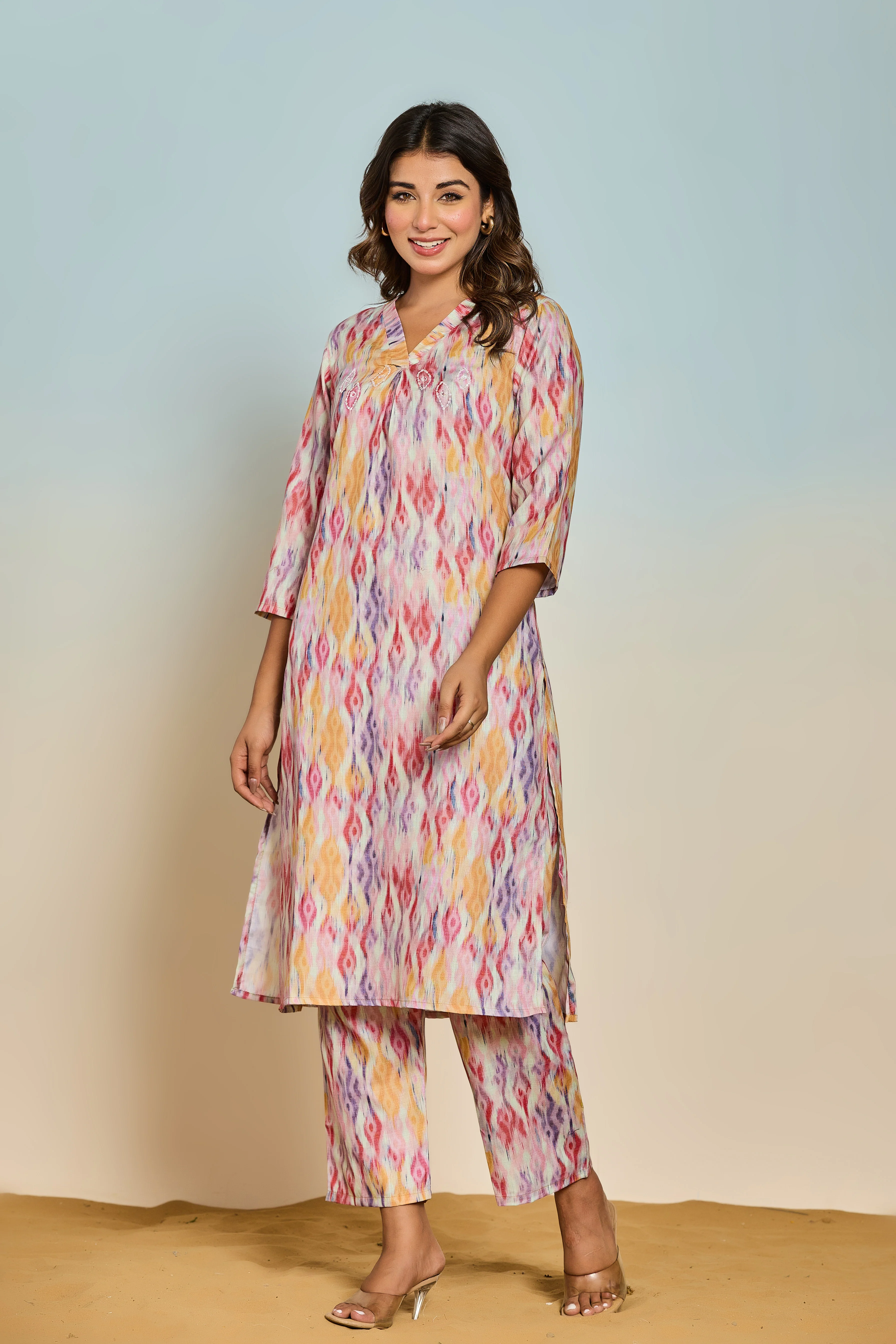Bindiya Candy Linen Kurta Pant set - Image 10
