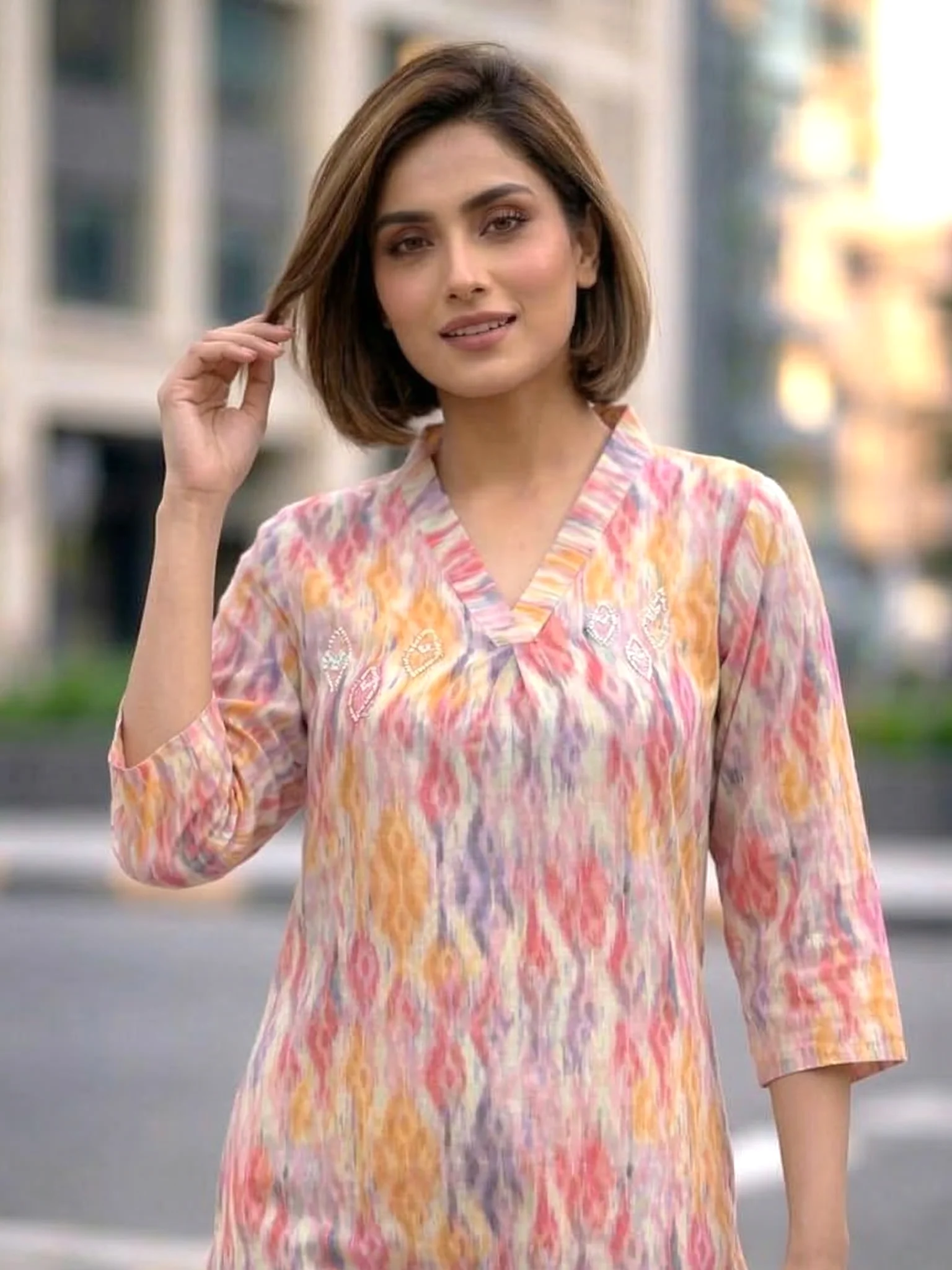 Bindiya Candy Linen Kurta Pant set - Image 3