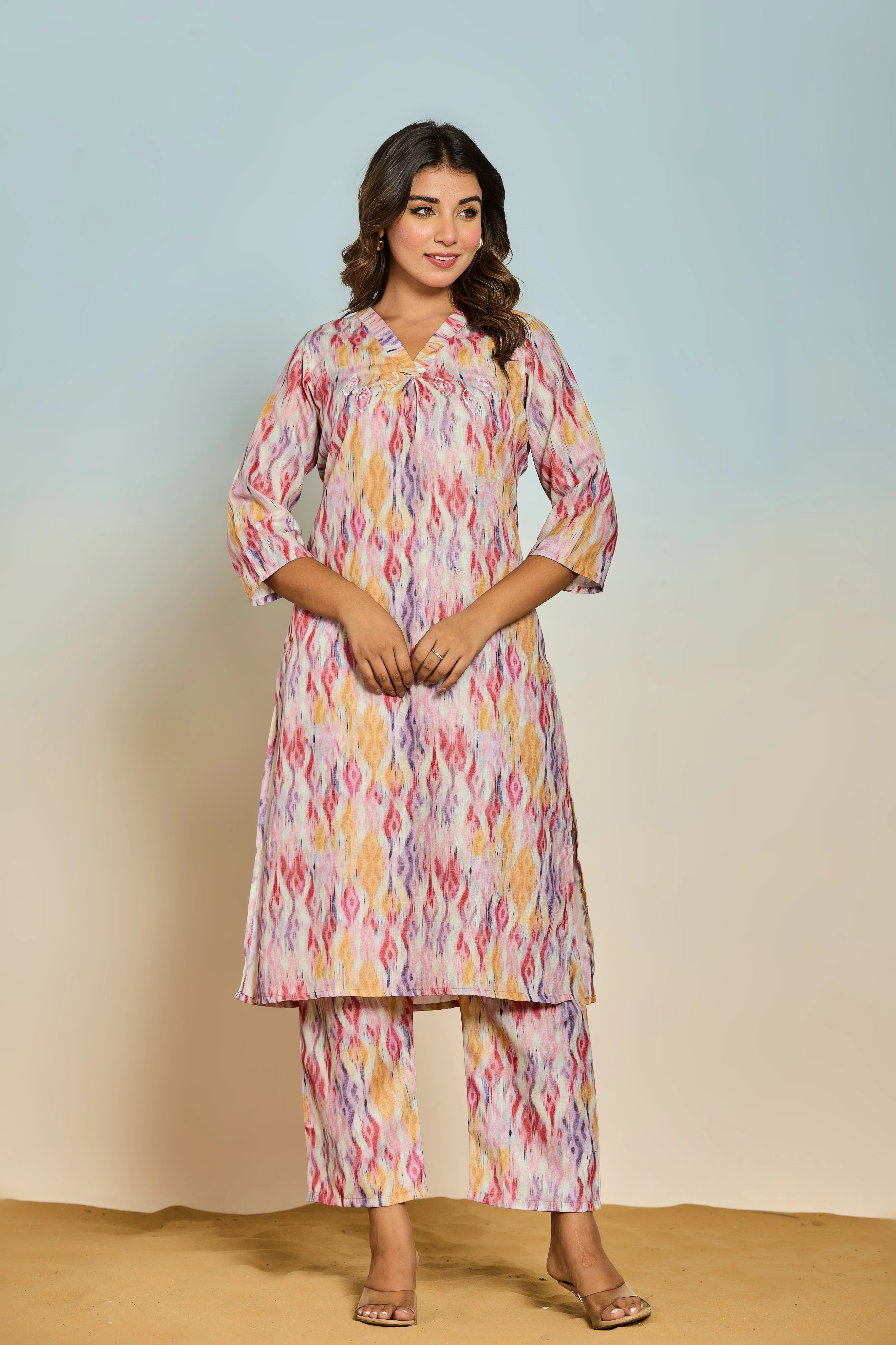 Bindiya Candy Linen Kurta Pant set - Image 5