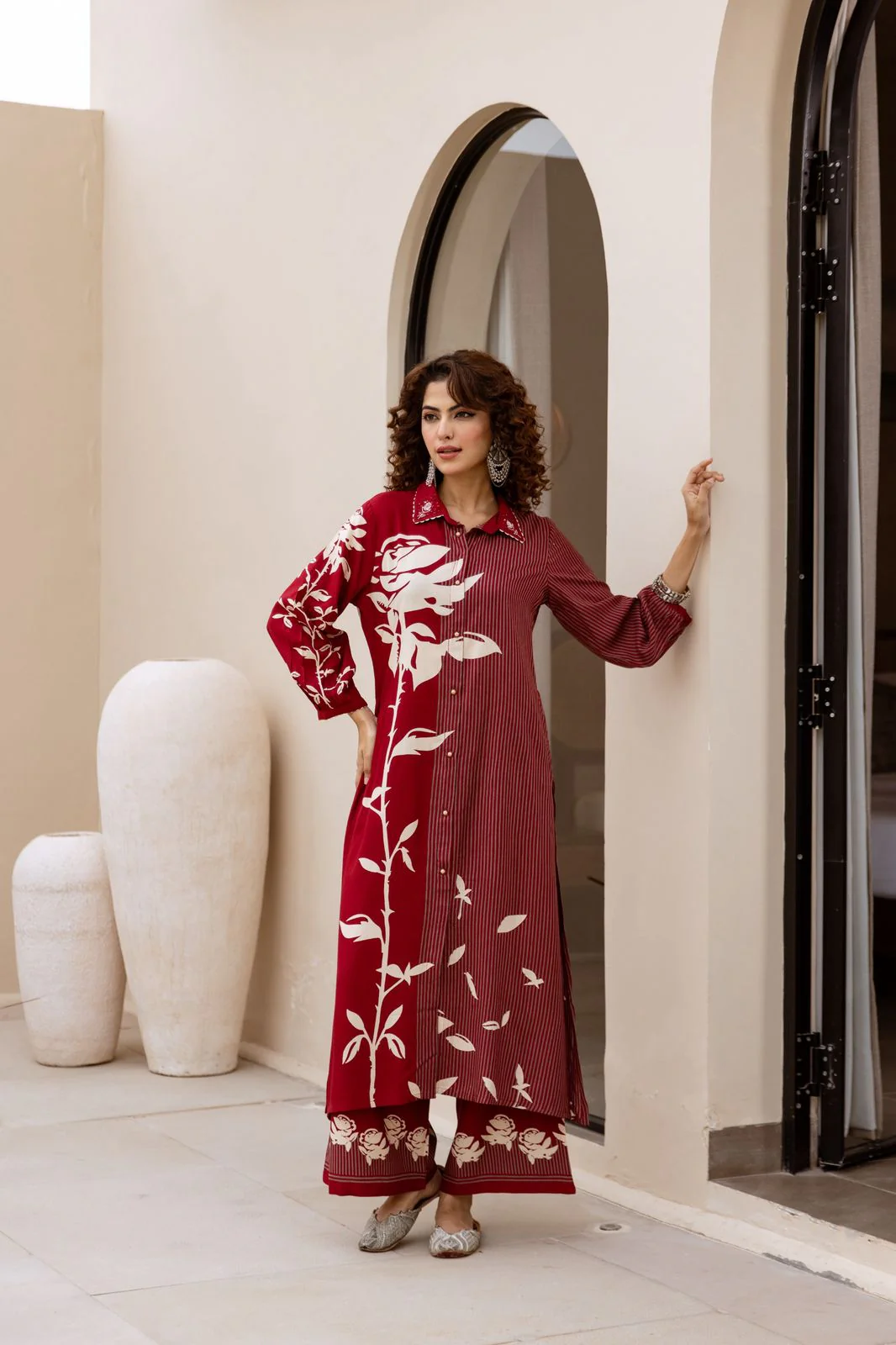 Bakul Jam Printed Kurta Pant Set - Image 4
