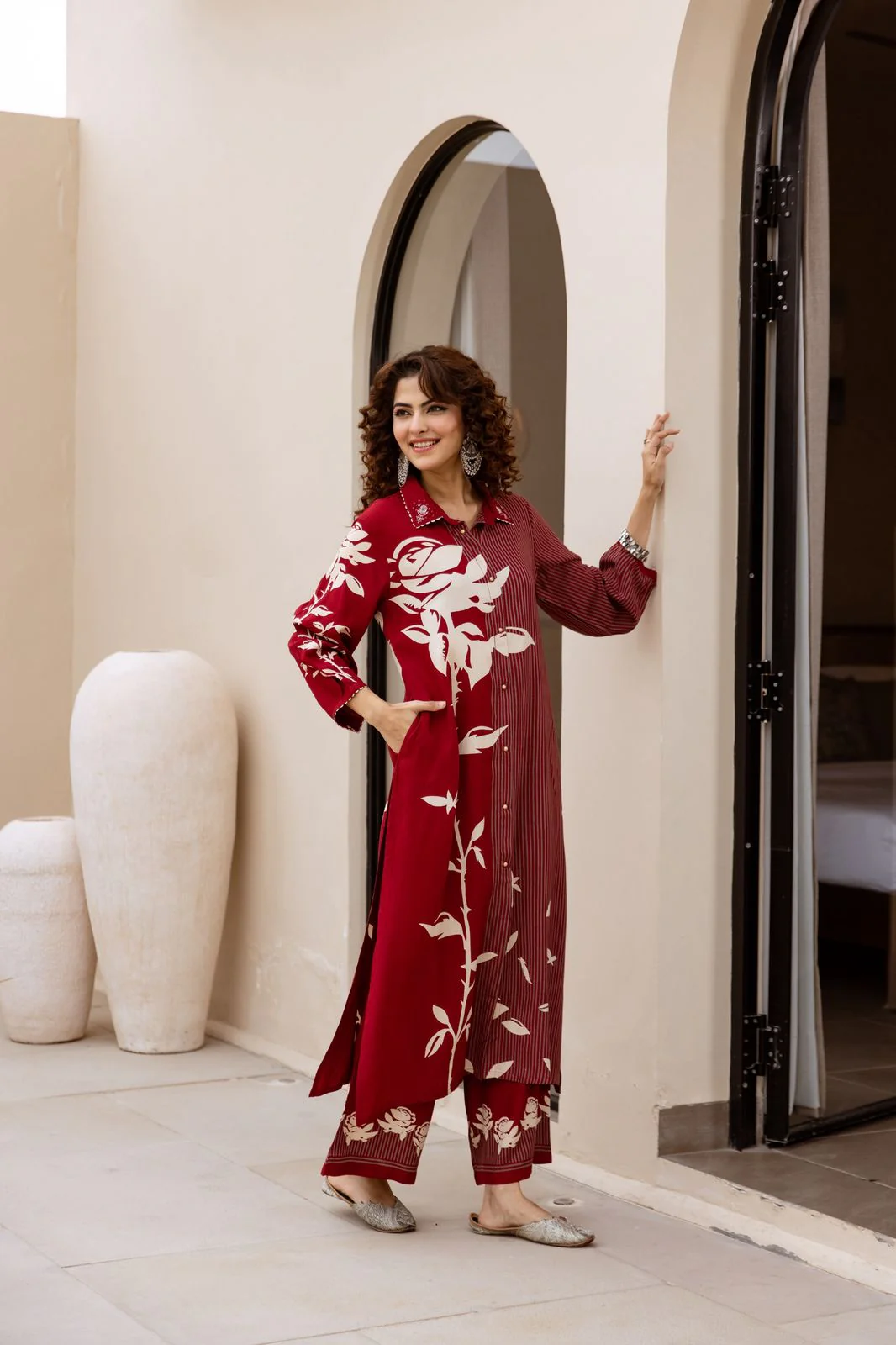 Bakul Jam Printed Kurta Pant Set - Image 5