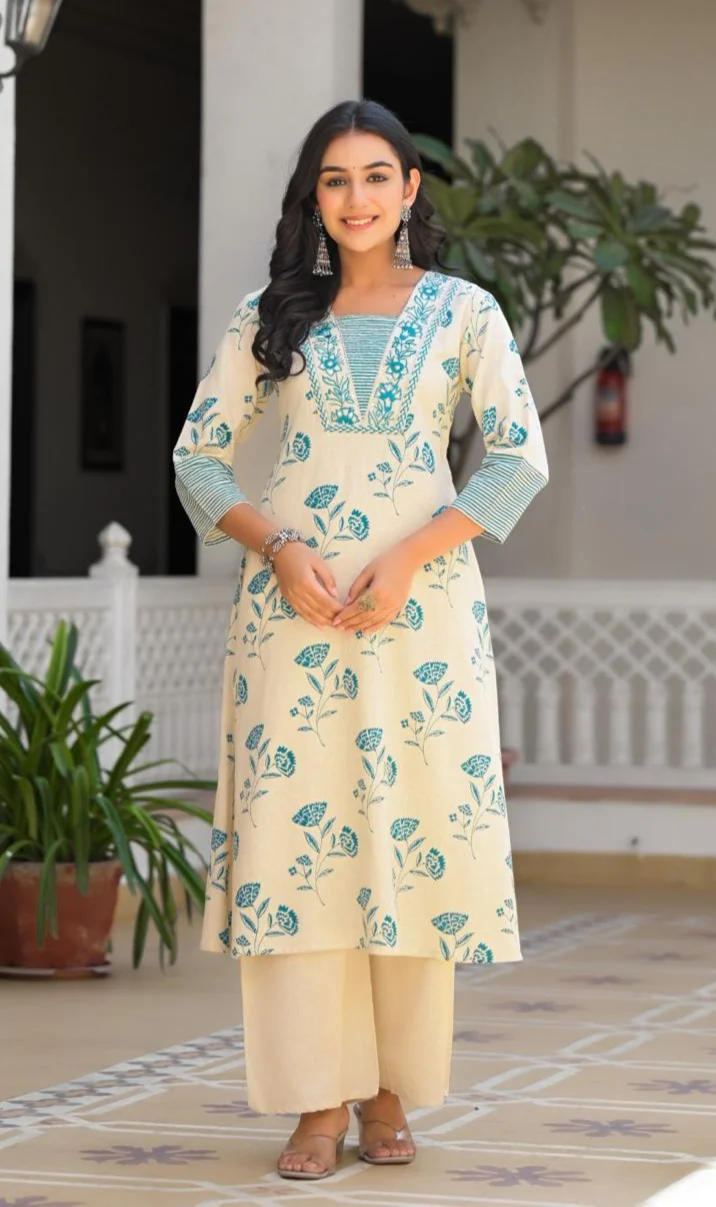 Bhakti Sea Printed Cotton Suit Set - Image 4