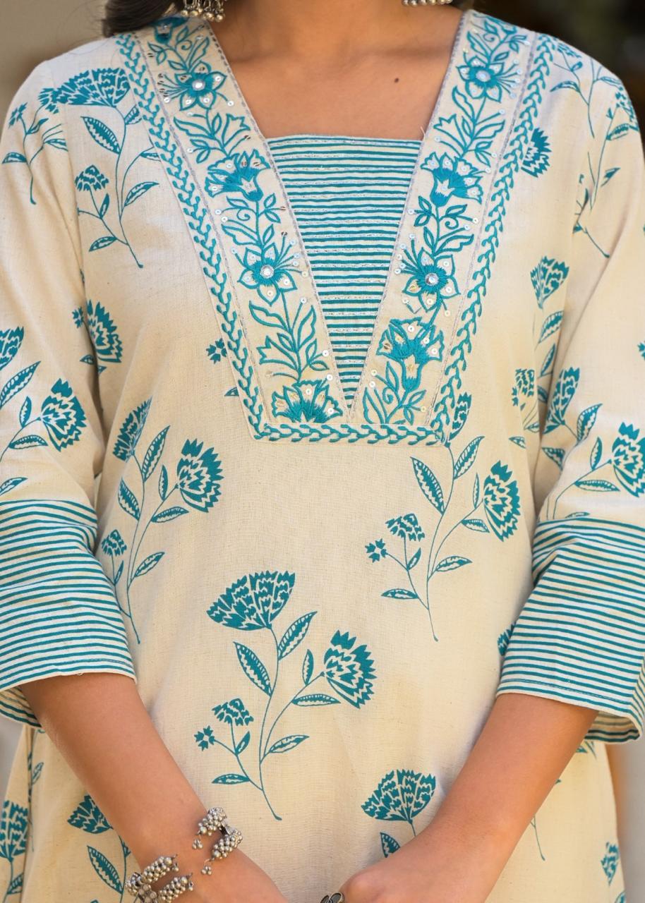 Bhakti Sea Printed Cotton Suit Set - Image 5