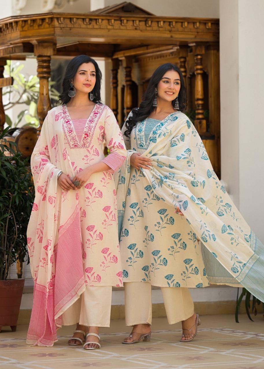 Bhakti Sea Printed Cotton Suit Set - Image 7
