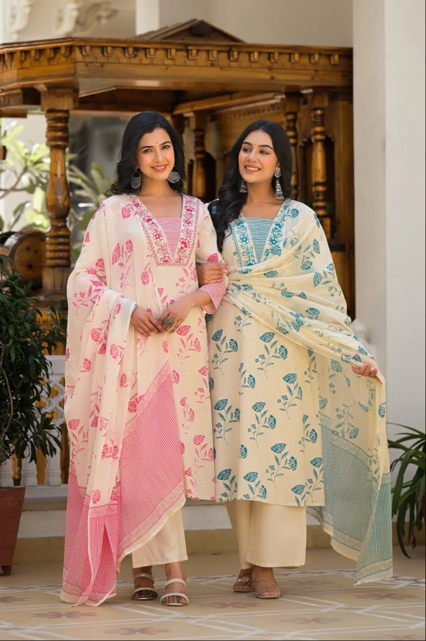 Bhakti Sea Printed Cotton Suit Set - Image 8
