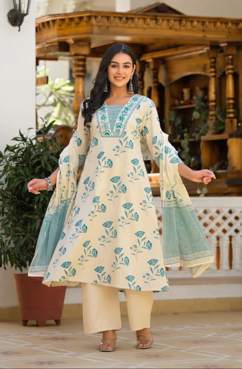 Bhakti Sea Printed Cotton Suit Set - Image 9