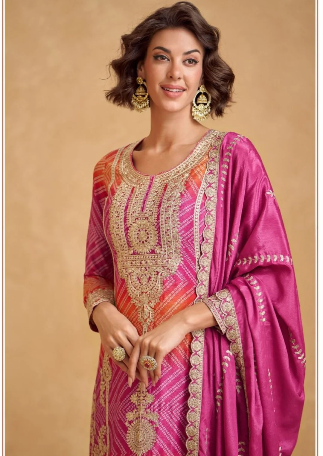 Mangal rouge full work suit set - Image 2
