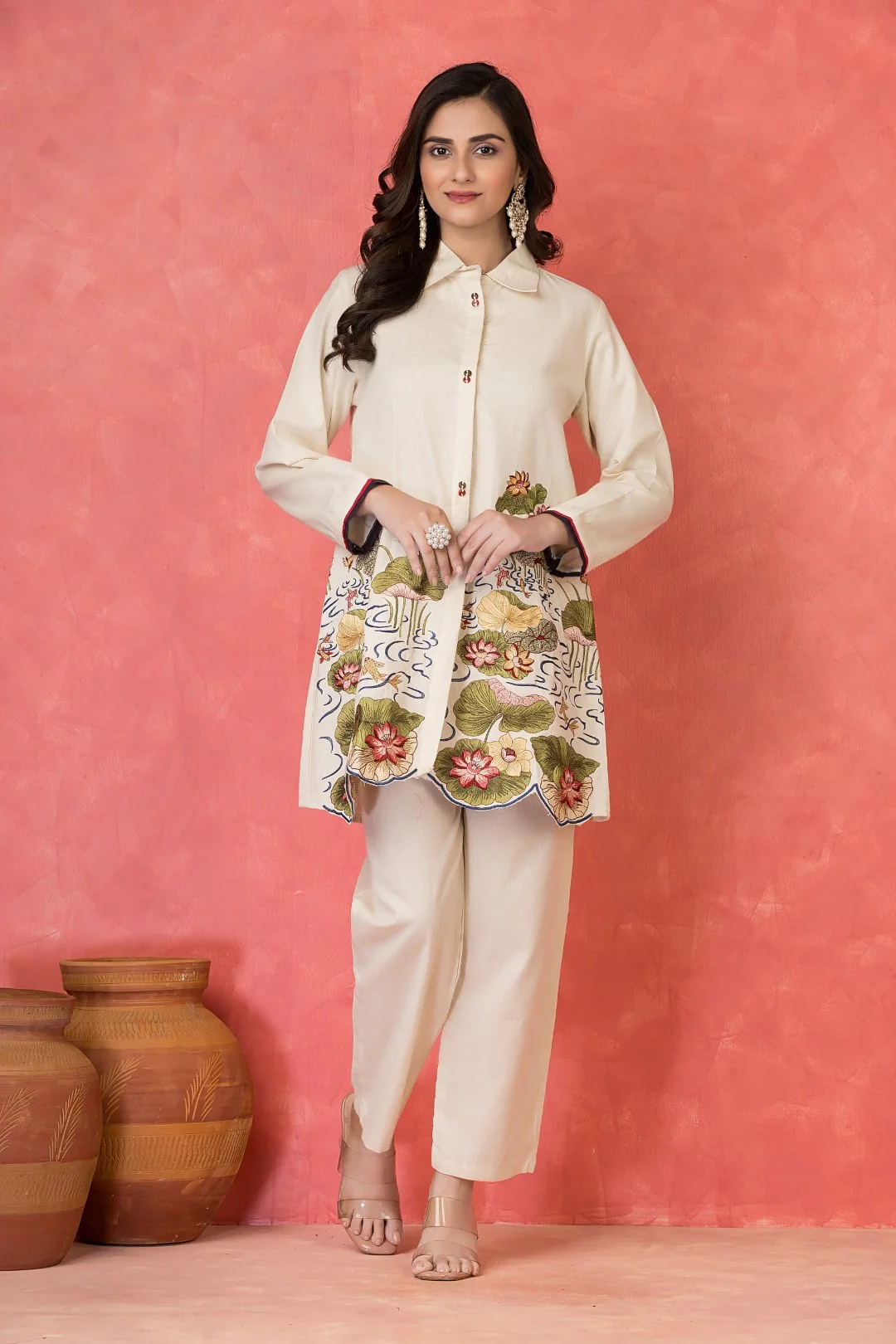 Sabhya Shell Embroidery Premium co-ord Set - Image 4