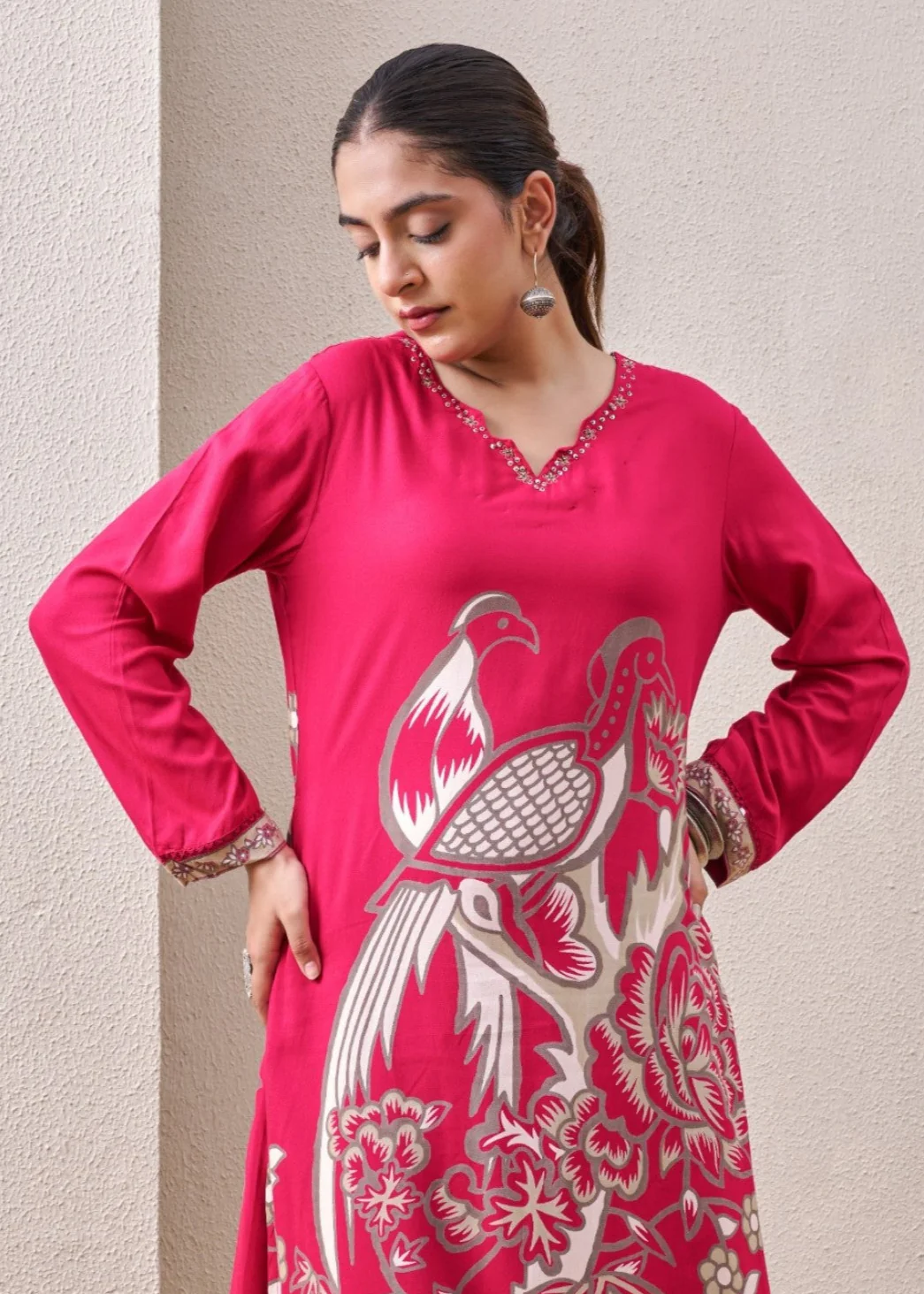 Sonpal cherry printed kurta pant set - Image 7