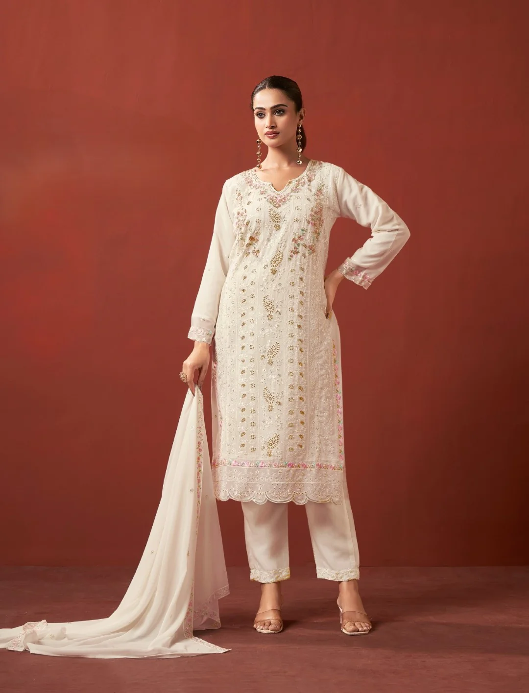 Mayuri Daisy Full Work Suit Set - Image 4