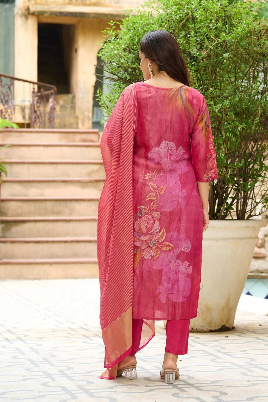 Malti Carmine Printed Suit Set - Image 3