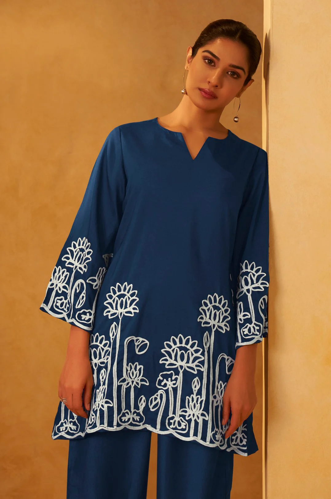 Trisha Azure Cotton Co-ord Set - Image 2