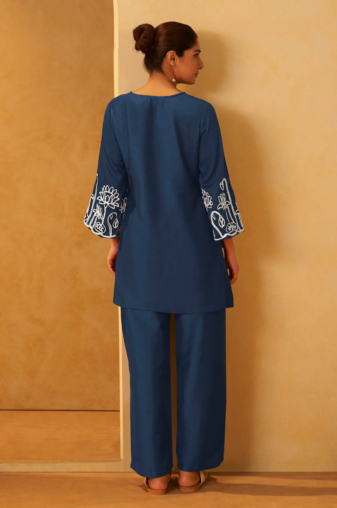 Trisha Azure Cotton Co-ord Set - Image 3