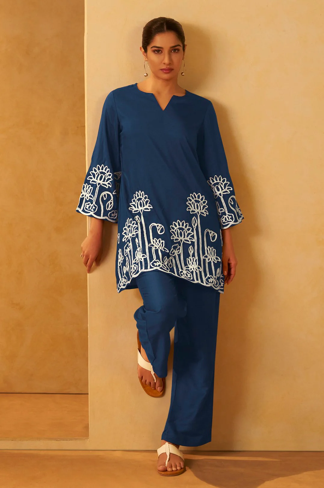Trisha Azure Cotton Co-ord Set - Image 4