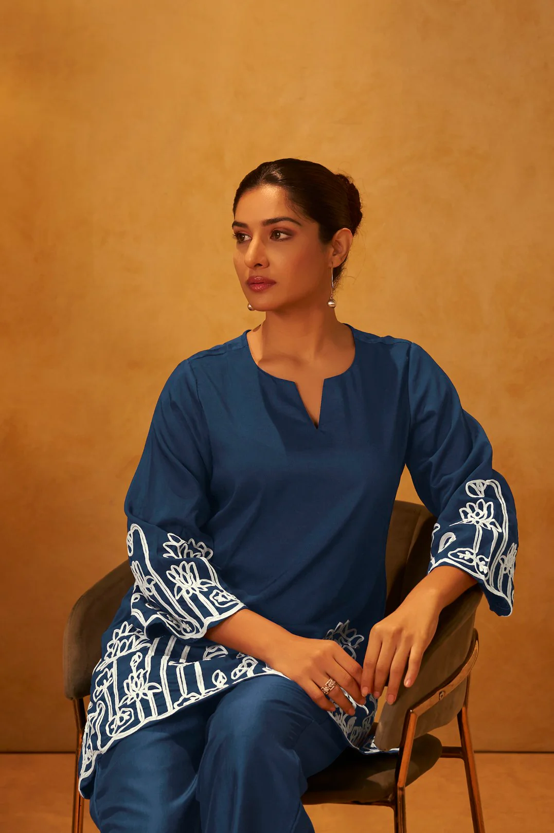 Trisha Azure Cotton Co-ord Set - Image 8