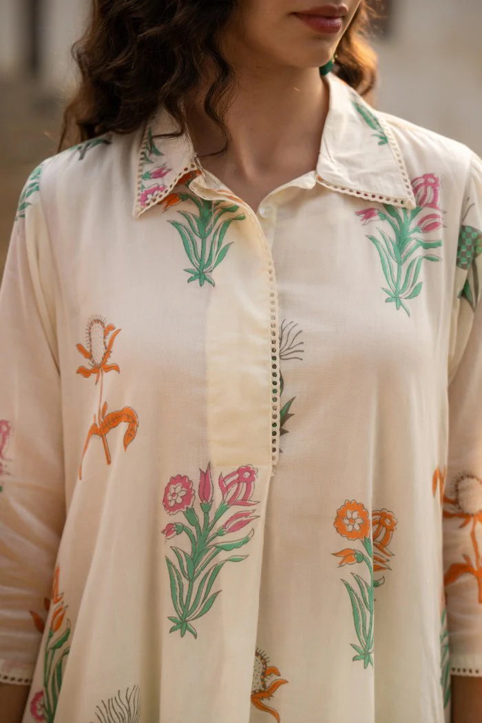 Tiara Garden Cotton Kurta Pant Set - Image 19
