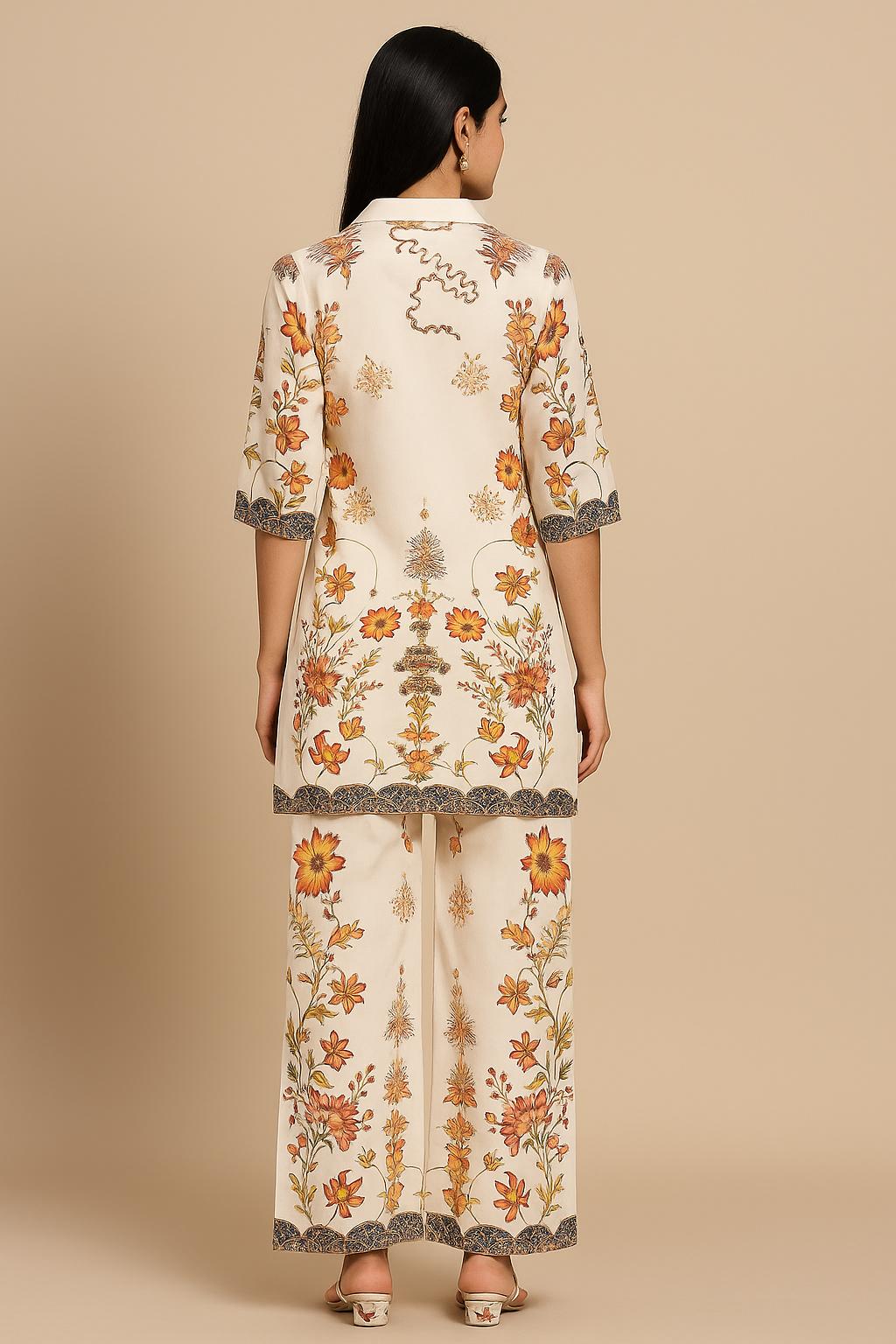 Kara Kesari Printed Co-ord Set - Image 3