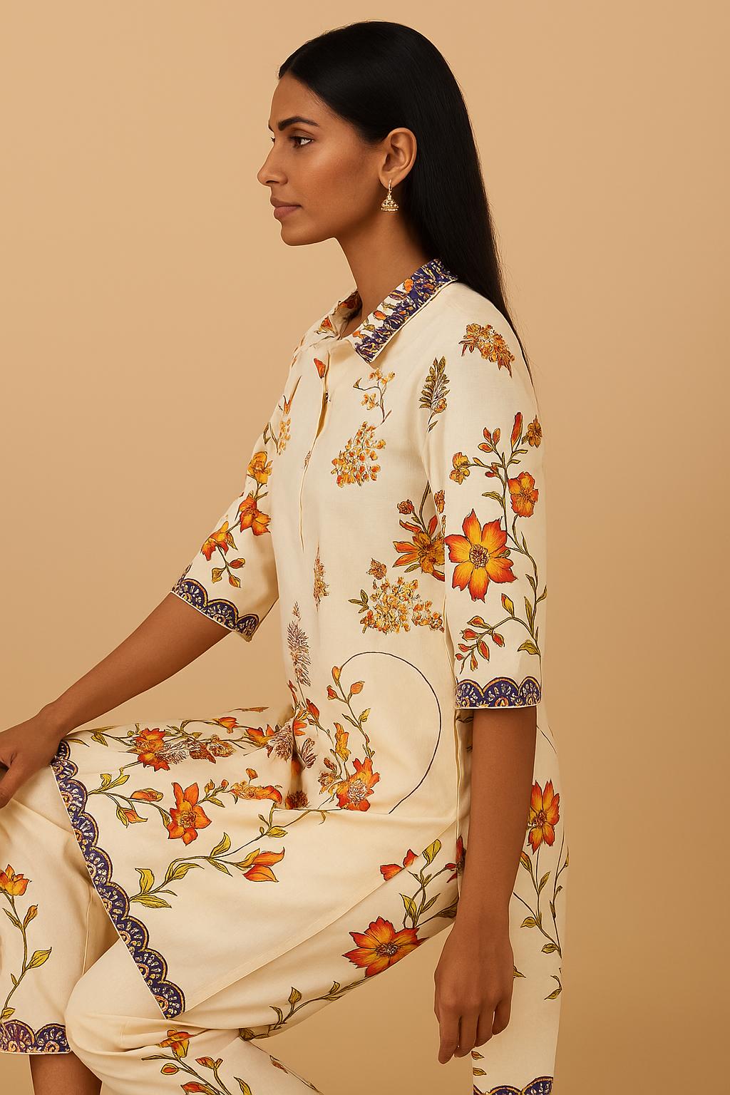 Kara Kesari Printed Co-ord Set - Image 4