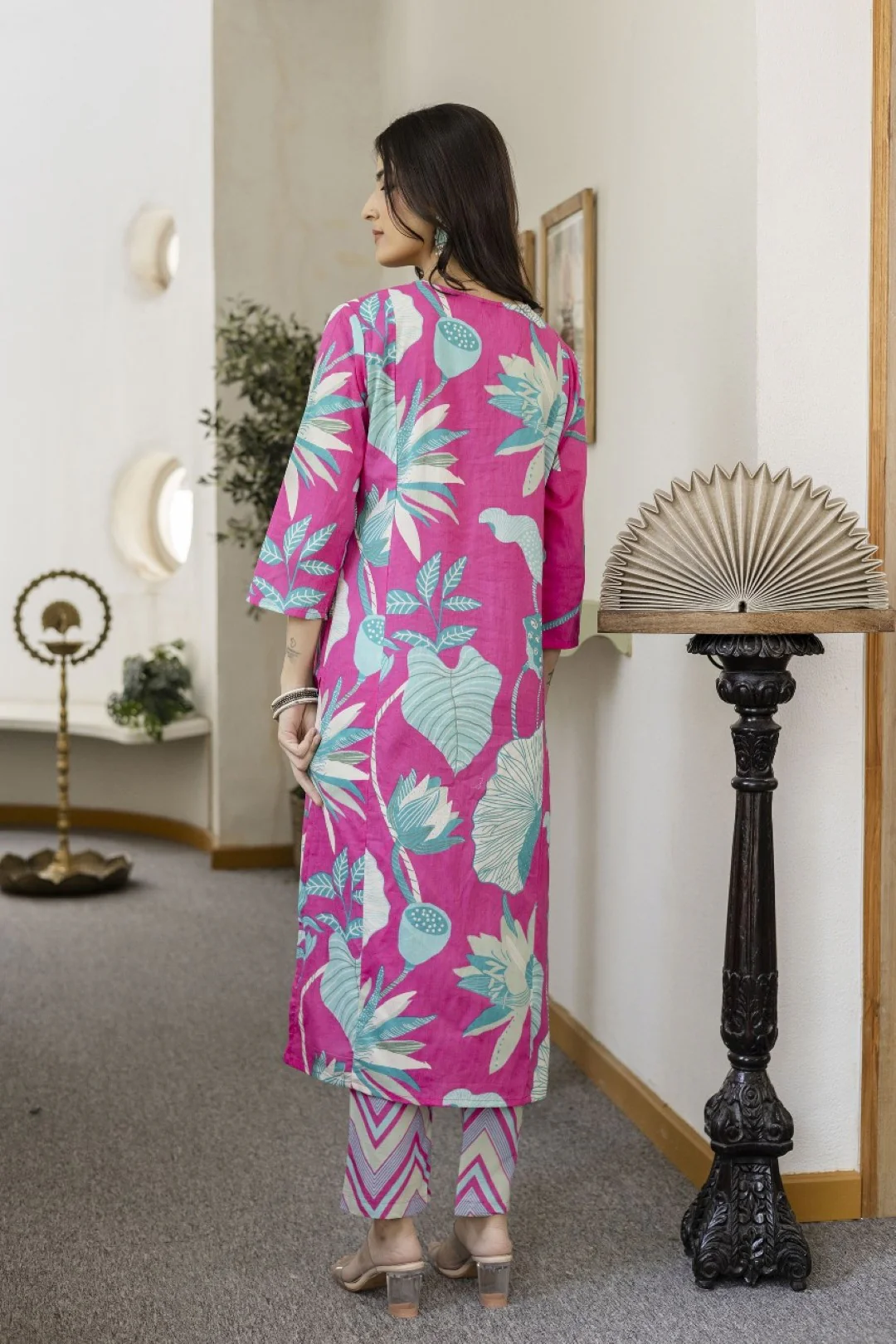 Mahua rouge printed kurta pant set - Image 3