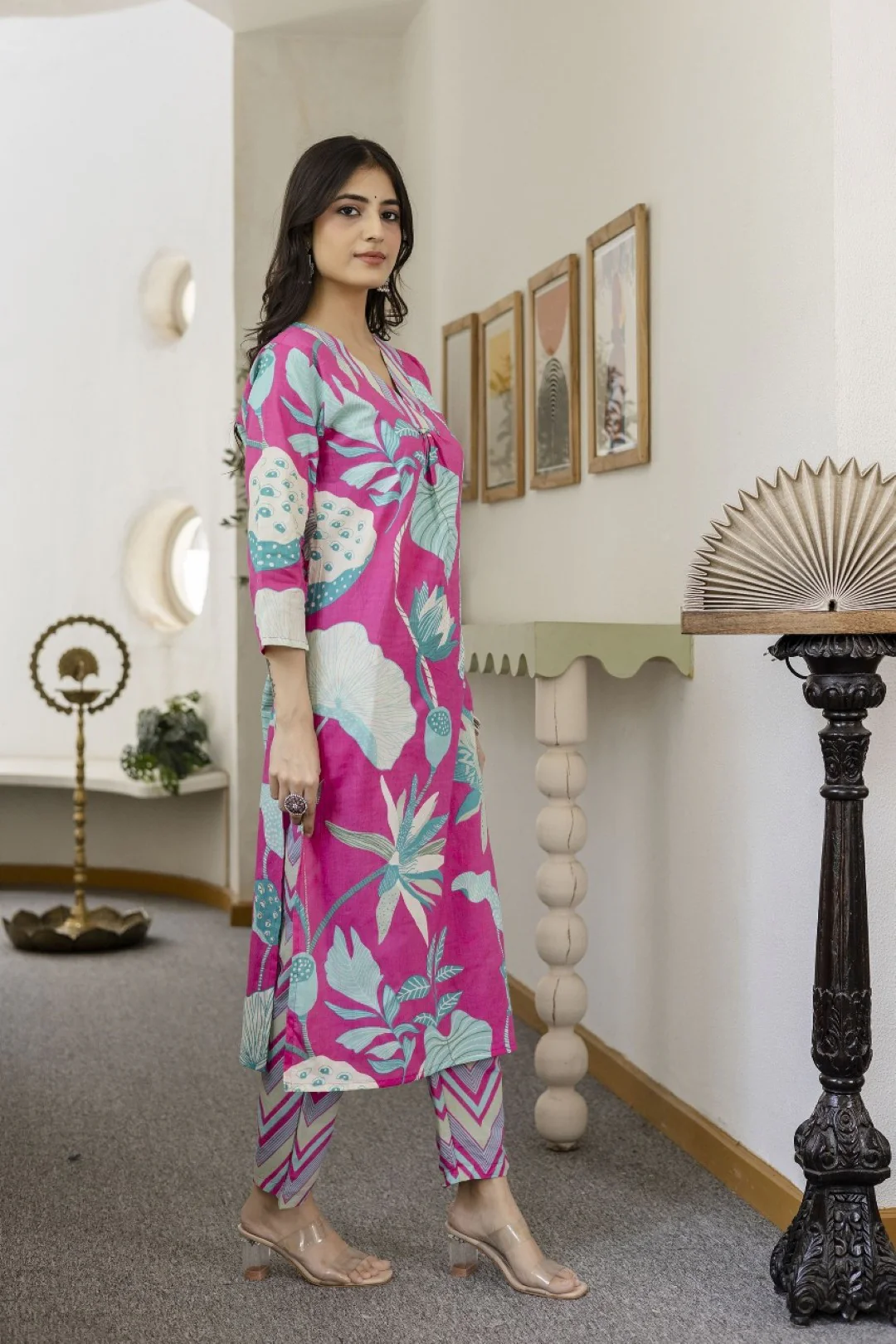 Mahua rouge printed kurta pant set - Image 7