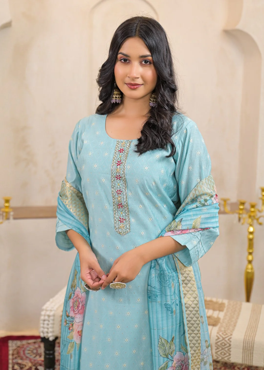 Shanti Tiffany Printed Work Suit Set - Image 2