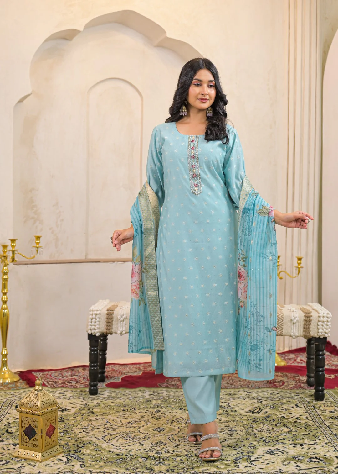 Shanti Tiffany Printed Work Suit Set - Image 5