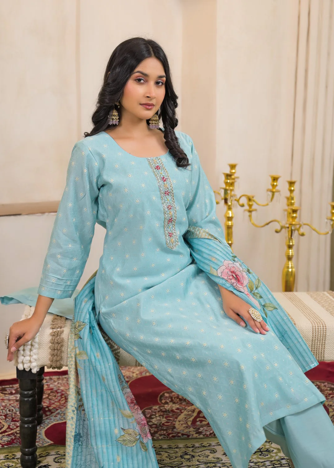 Shanti Tiffany Printed Work Suit Set - Image 7