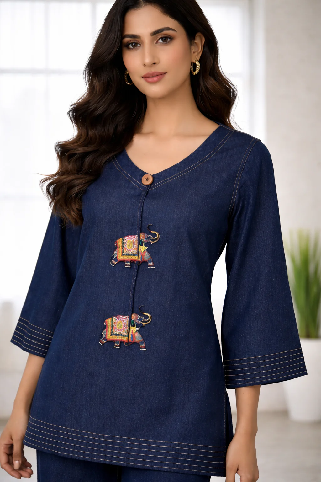 Prisha Denim Cotton co-ord set - Image 2
