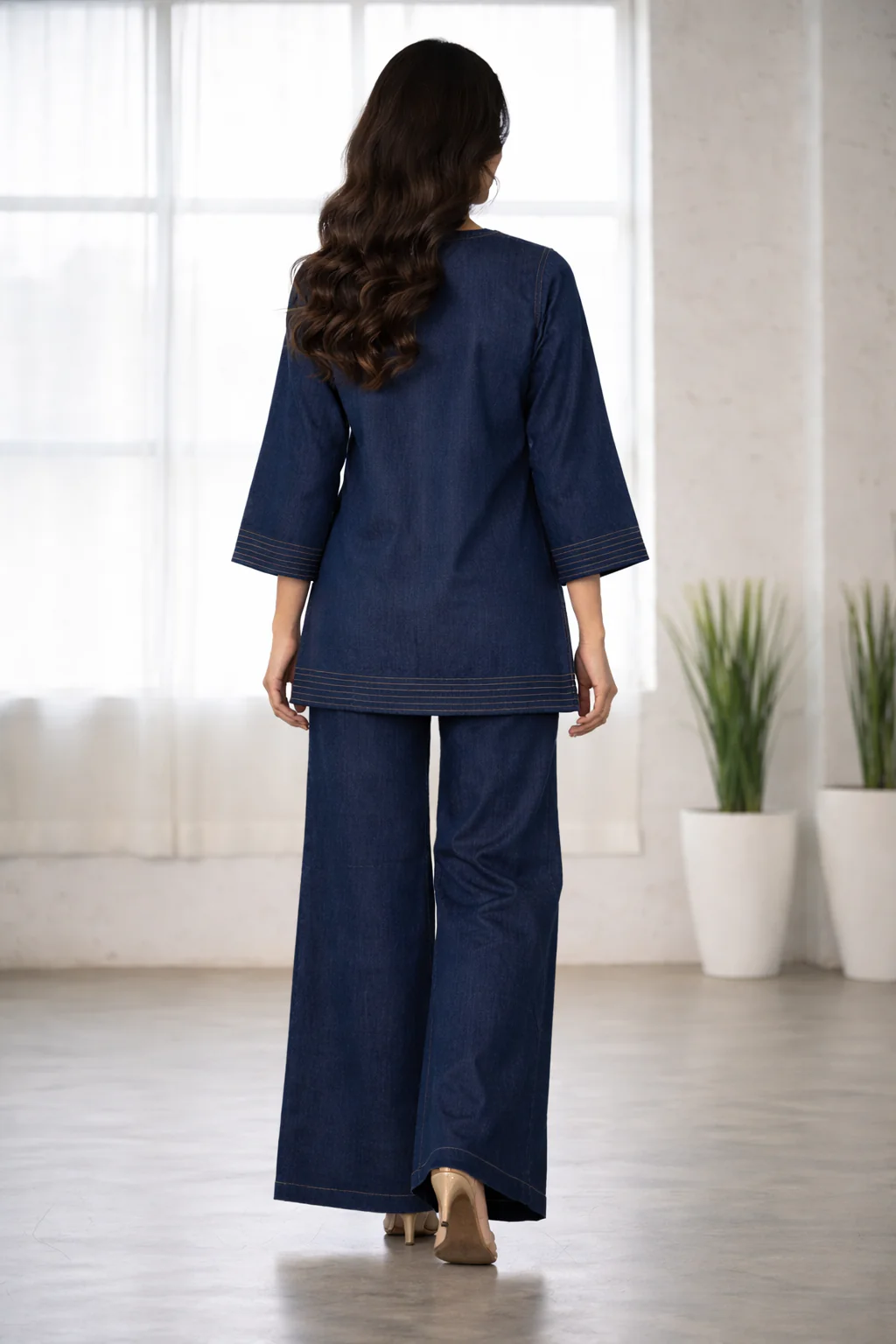 Prisha Denim Cotton co-ord set - Image 3